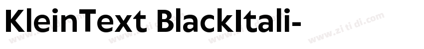 KleinText BlackItali字体转换